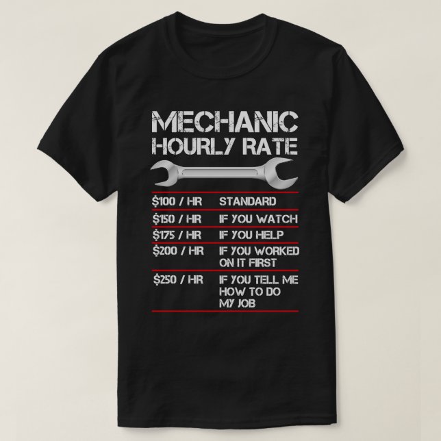 Arbeitslosenquote bei sonniger Mechanik T-Shirt (Design vorne)