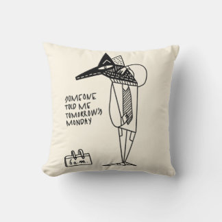 Arbeitsmontag beschäftigt müde kissen