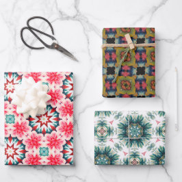 ARBEITSPAPIER - 3 SCHUHE DER WASSERFARBENJUNGLE GESCHENKPAPIER SET