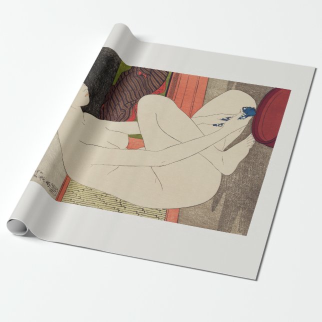 ARBEITSPAPIER: JAPANESE WOODBLOCK:Shinsui Itō Geschenkpapier (Ungerollt)