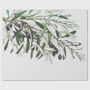 ARBEITSPAPIER: MERRY CHRISTMAS OLIVE BRANCH GESCHENKPAPIER
