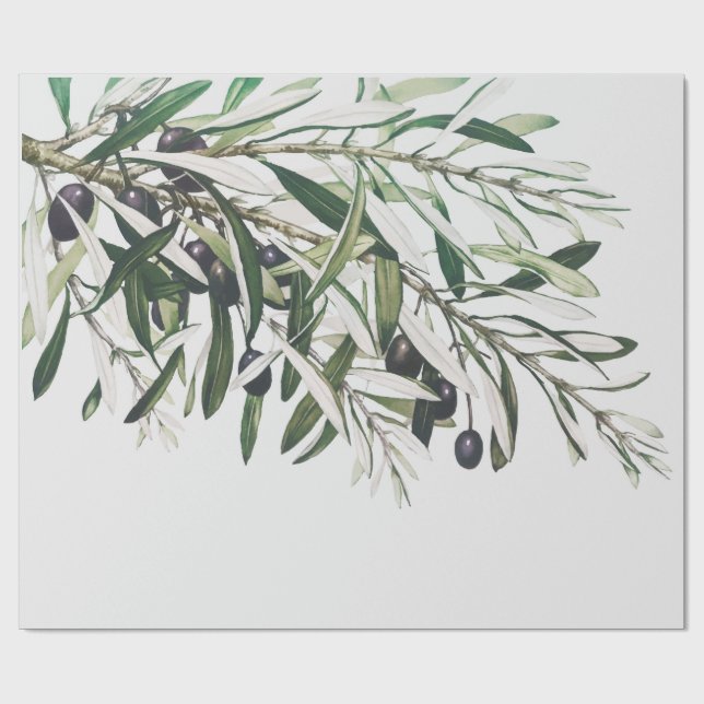 ARBEITSPAPIER: MERRY CHRISTMAS OLIVE BRANCH GESCHENKPAPIER (Flach)