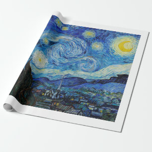 ARBEITSPAPIER: VINCENT VAN GOGH: STARRY NIGHT GESCHENKPAPIER