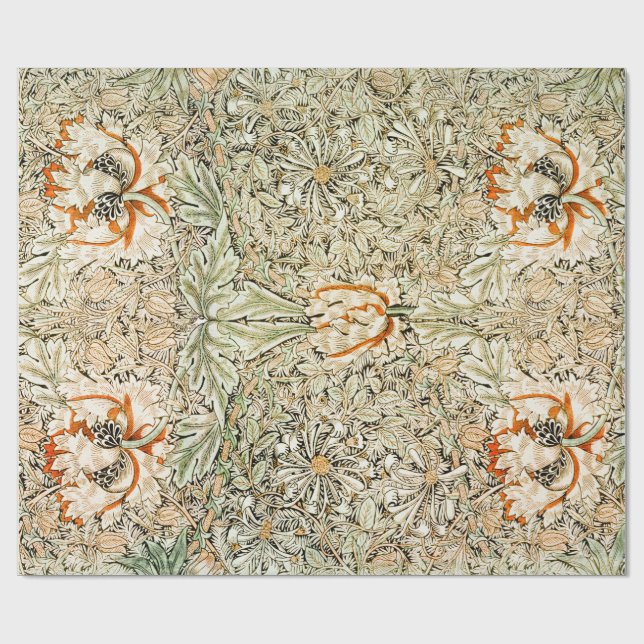 ARBEITSPAPIER: WILLIAM MORRIS : HONEYSUCKLE GESCHENKPAPIER (Flach)
