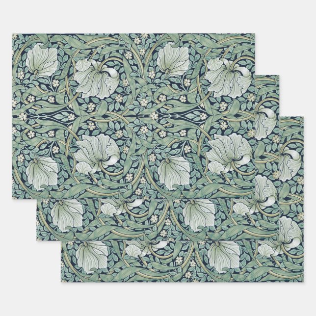 ARBEITSPAPIER : WILLIAM MORRIS : PIMPERNEL GESCHENKPAPIER SET (Set)