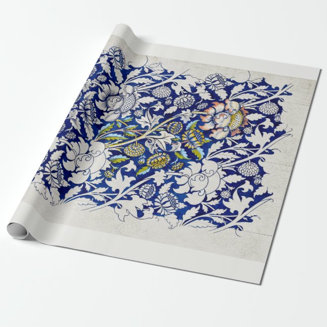 ARBEITSPAPIER: WILLIAM MORRIS : WATERCOLOR  GESCHENKPAPIER (Ungerollt)