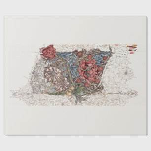 ARBEITSPAPIER: WILLIAM MORRISE: HONEYSUCKLE GESCHENKPAPIER