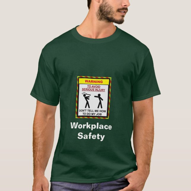 Arbeitsplatz-Sicherheit: T - Shirt (dunkel) (Vorderseite)