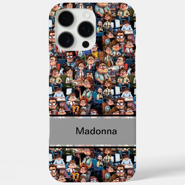 Arbeitsstress schwarz Case-Mate iPhone hülle (Rückseite)