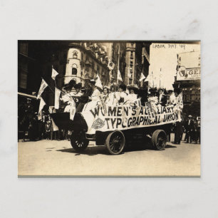 Arbeitstag Parade New York 1909 Float Suffrage Postkarte