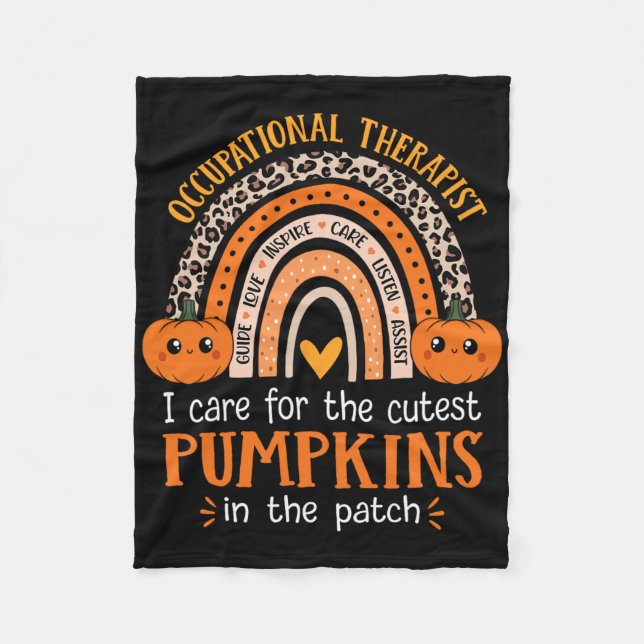 Arbeitstherapeut Halloween-Beruf Fleecedecke (Vorderseite)