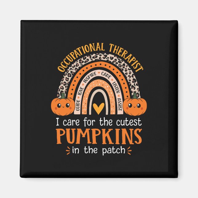 Arbeitstherapeut Halloween-Beruf Magnet (Vorne)