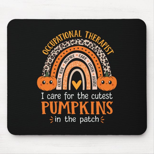 Arbeitstherapeut Halloween-Beruf Mousepad (Vorne)