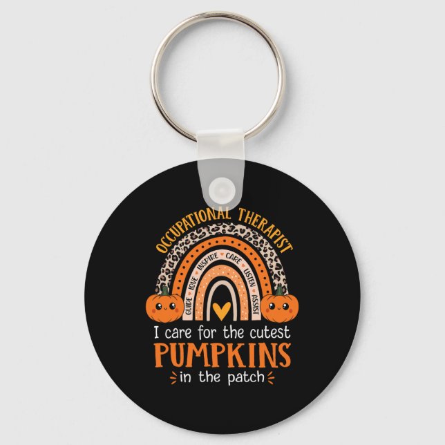 Arbeitstherapeut Halloween-Beruf Schlüsselanhänger (Vorderseite)