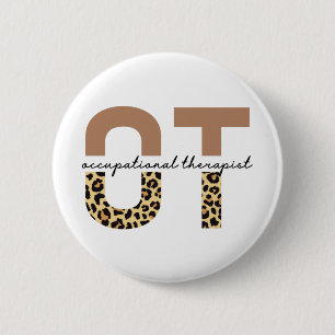 Arbeitstherapeut OT cheetah-Geschenke Button