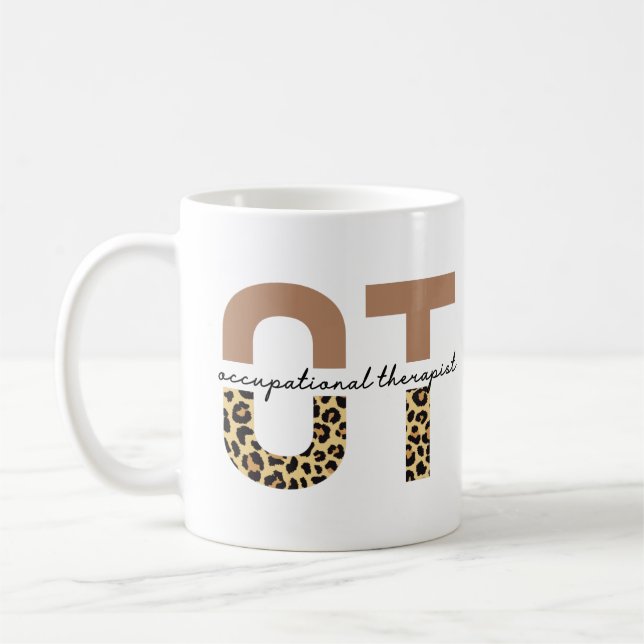 Arbeitstherapeut OT cheetah-Geschenke Kaffeetasse (Links)