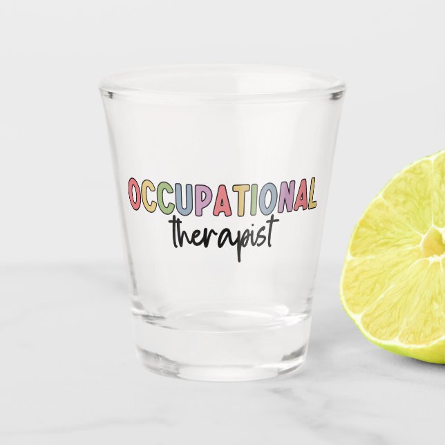Arbeitstherapeut Schnapsglas (Vorderseite)