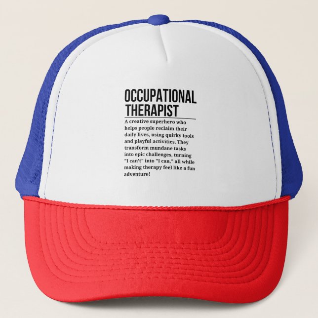 Arbeitstherapeut Truckerkappe (Vorderseite)