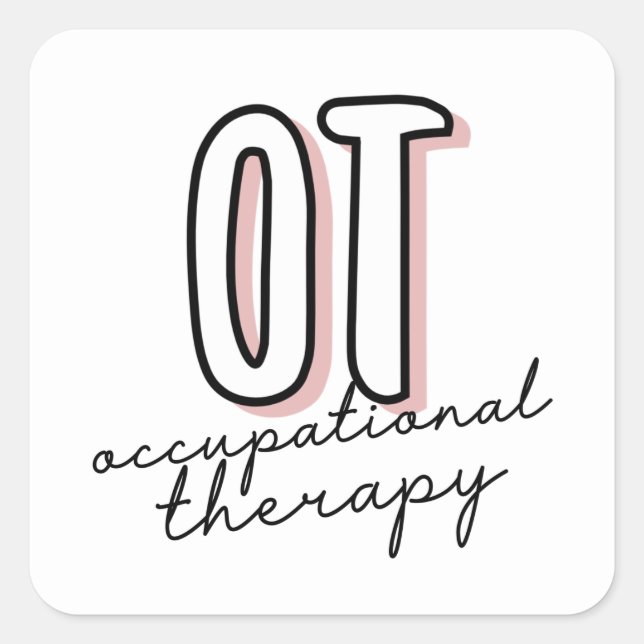Arbeitstherapie | Berufstherapeut Quadratischer Aufkleber (Vorderseite)