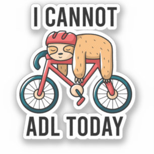 Arbeitstherapie, Bike Sloth Lover, BCBA Aufkleber