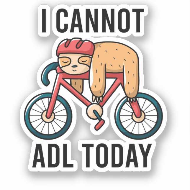 Arbeitstherapie, Bike Sloth Lover, BCBA Aufkleber (Vorderseite)