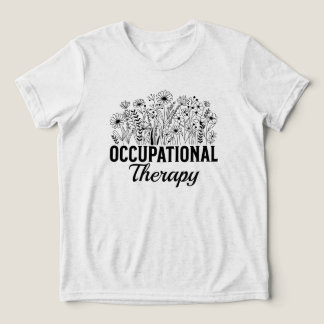 Arbeitstherapie, florale Arbeitsverfassung Tri-Blend Shirt