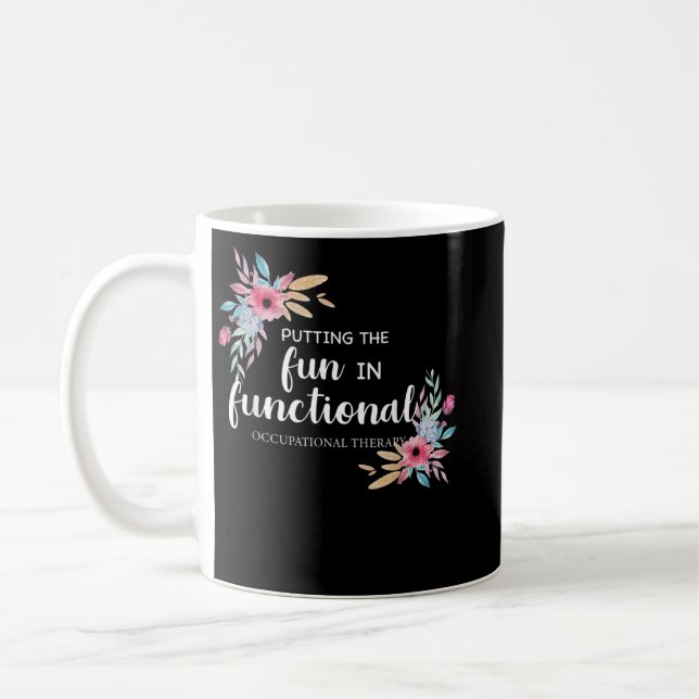 Arbeitstherapie Geschenk des Blumentherapeuten Kaffeetasse (Links)