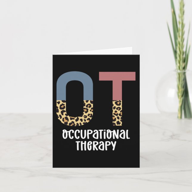 Arbeitstherapie OT Cheetah Future OT Geschenke Karte (Vorderseite)