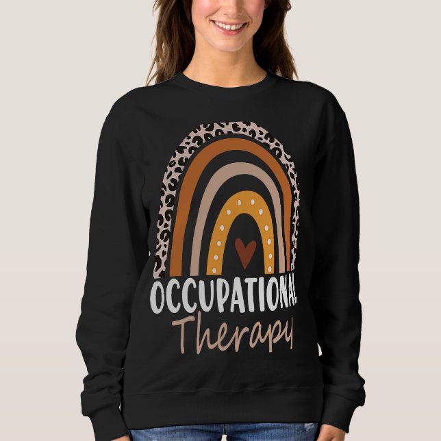 Arbeitstherapie OT-Therapeut Monatsleopard Sweatshirt (Vorderseite)