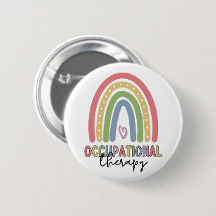 Arbeitstherapie OT Therapeut Regenbogen Button