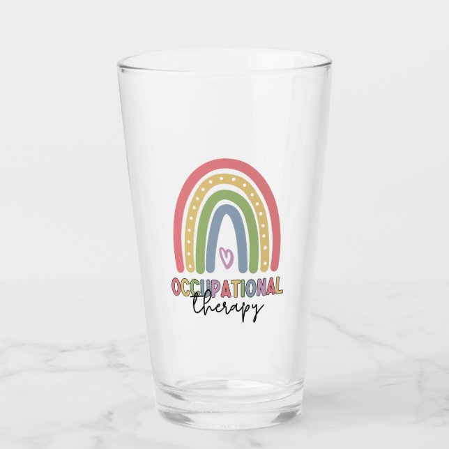 Arbeitstherapie OT Therapeut Regenbogen Glas (Vorderseite)