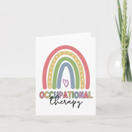 Arbeitstherapie OT Therapeut Regenbogen Karte
