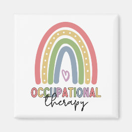 Arbeitstherapie OT Therapeut Regenbogen Magnet