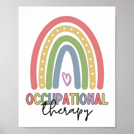 Arbeitstherapie OT Therapeut Regenbogen Poster