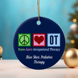 Arbeitstherapie Peace Liebe OT Office Custom Keramik Ornament