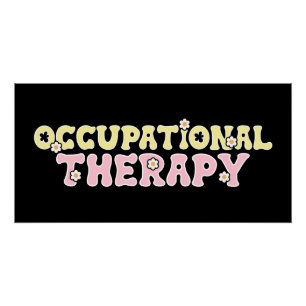 Arbeitstherapie Retro Floral Poster