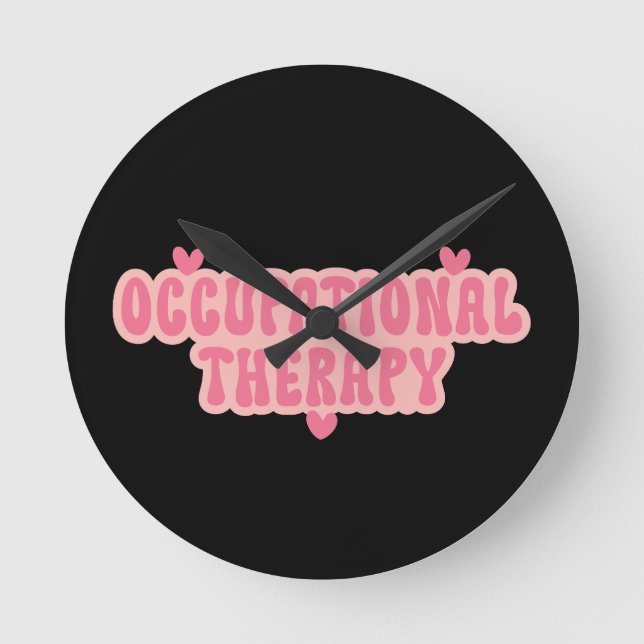 Arbeitstherapie Runde Wanduhr (Vorderseite)
