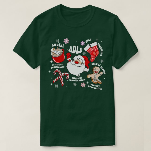 Arbeitstherapie Weihnachten Weihnachten Weihnachte T-Shirt (Design vorne)
