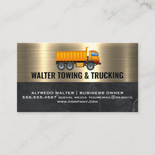 Arbeitswagen   Metallic Gold Marble Business Card Visitenkarte