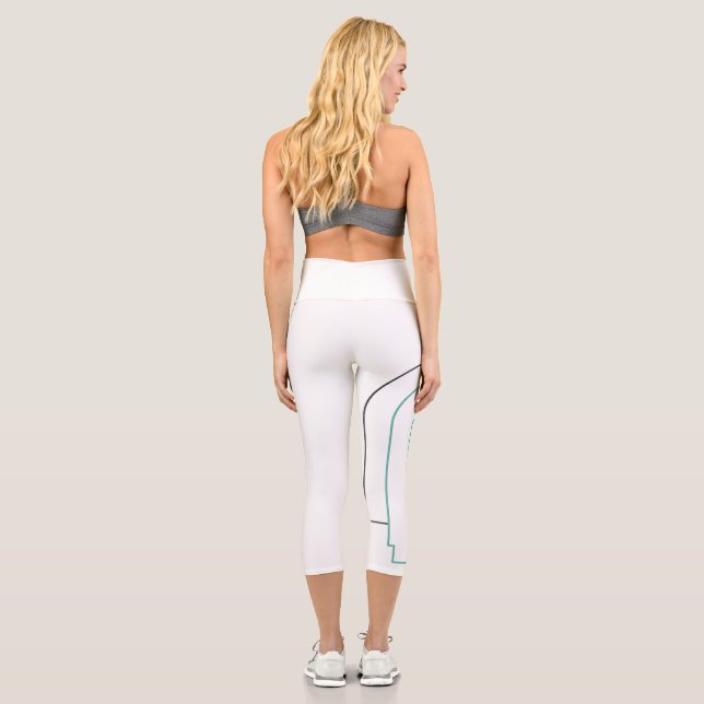 Arberor-Leggings mit weißer Farbe - Sleek Mod Capri Leggings (Rückseite)