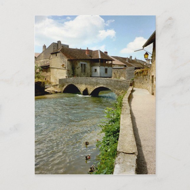Arbois, Brücke über den Fluss Postkarte (Vorderseite)