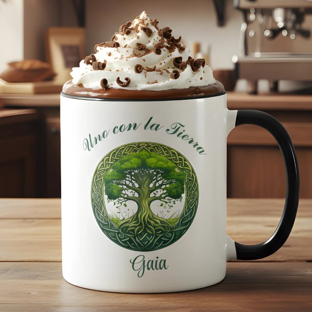  Árbol de la Vida, Uno con la Tierra Tasse (Delicioso Cacao un regalo para amantes de lo intenso y natural, café, té, para El y Ella)