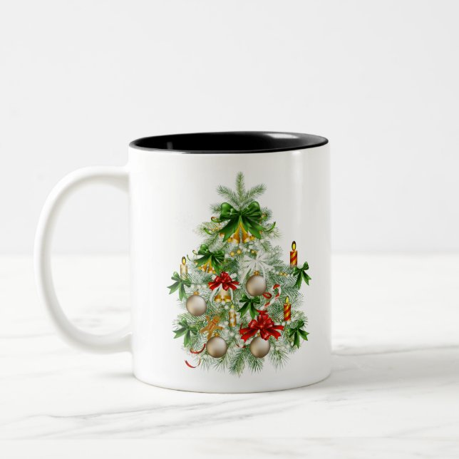 Arbol de Navidad Zweifarbige Tasse (Links)
