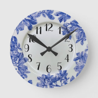 Arbor Blue Blätter Wanduhr