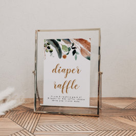 ARBOR Bohemisch Feather Greenerenery Baby Diaper R Poster