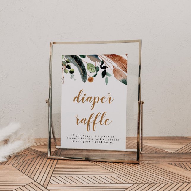 ARBOR Bohemisch Feather Greenerenery Baby Diaper R Poster (Von Creator hochgeladen)