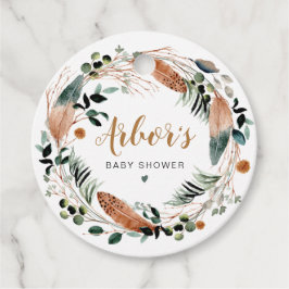 ARBOR Bohemisch Feather Greenery Wreath Boho Geschenkanhänger