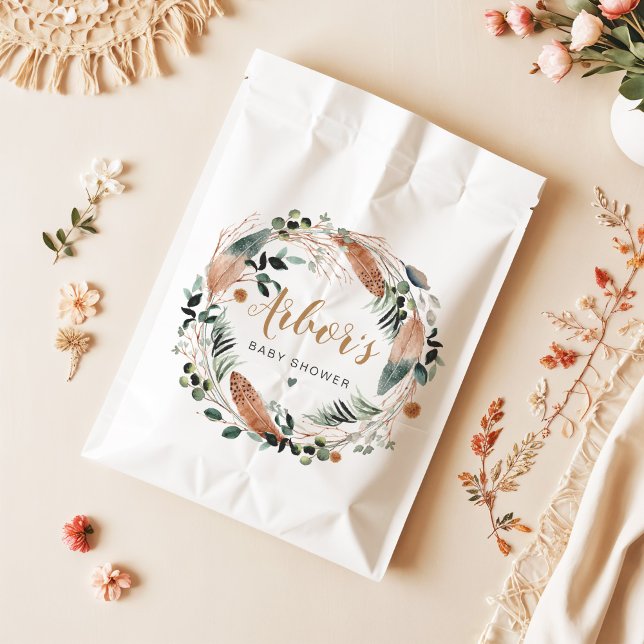 ARBOR Bohemisch Feather Greenery Wreath Boho Geschenktütchen (Von Creator hochgeladen)