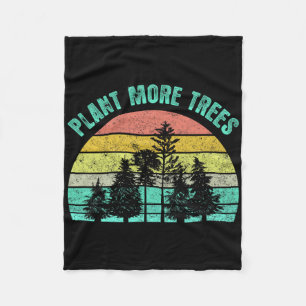 Arbor Day 2021 Pflanze Mehr Bäume Retro Nature Cli Fleecedecke