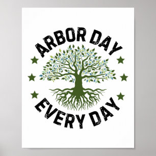 Arbor Day Everyday Nature Lover Vintag Happy Arbo Poster